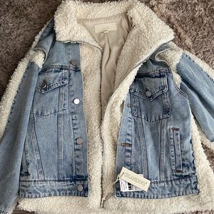 Blanknyc shearling denim jacket